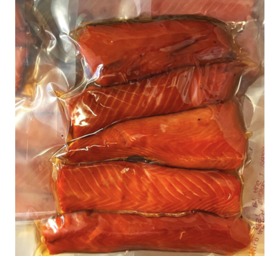 SMOKED SOCKEYE SALMON STRIPS- 6 OZ