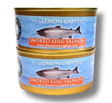 SMOKED Wild Alaskan White KING Salmon Can 6 oz